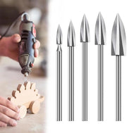 HSS graveergereedschap Premium - 5 pezzi con 3 mm di diametro per lavorazione del legno - Accessori per imbarcazioni per attrezzi di rotazione