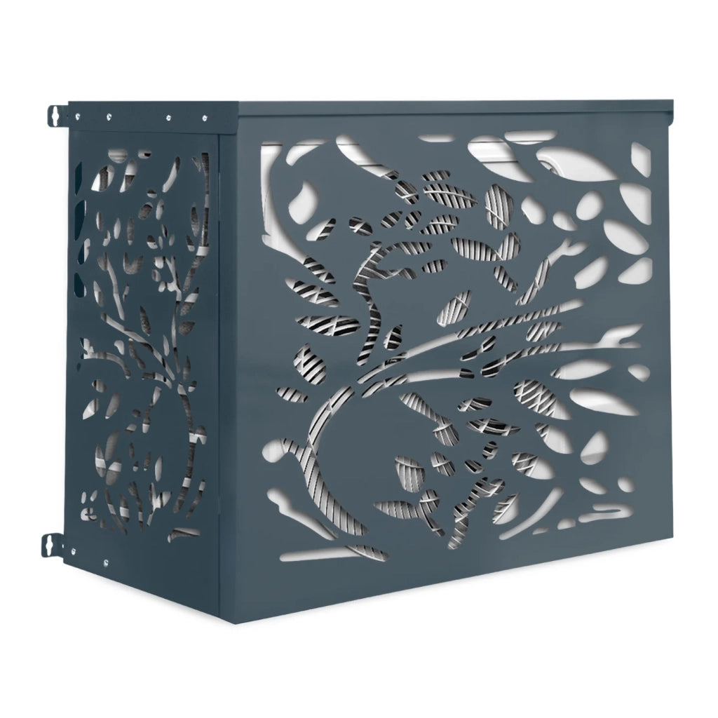 IDMarket - Copertura per climatizzatore in metallo grigio antracite LIS per protezione dell'unità esterna 95 x 48 x 80 cm
