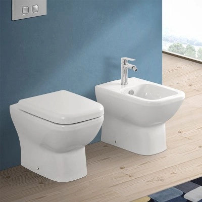 Copriwater originale serie Square in termoindurente bianco