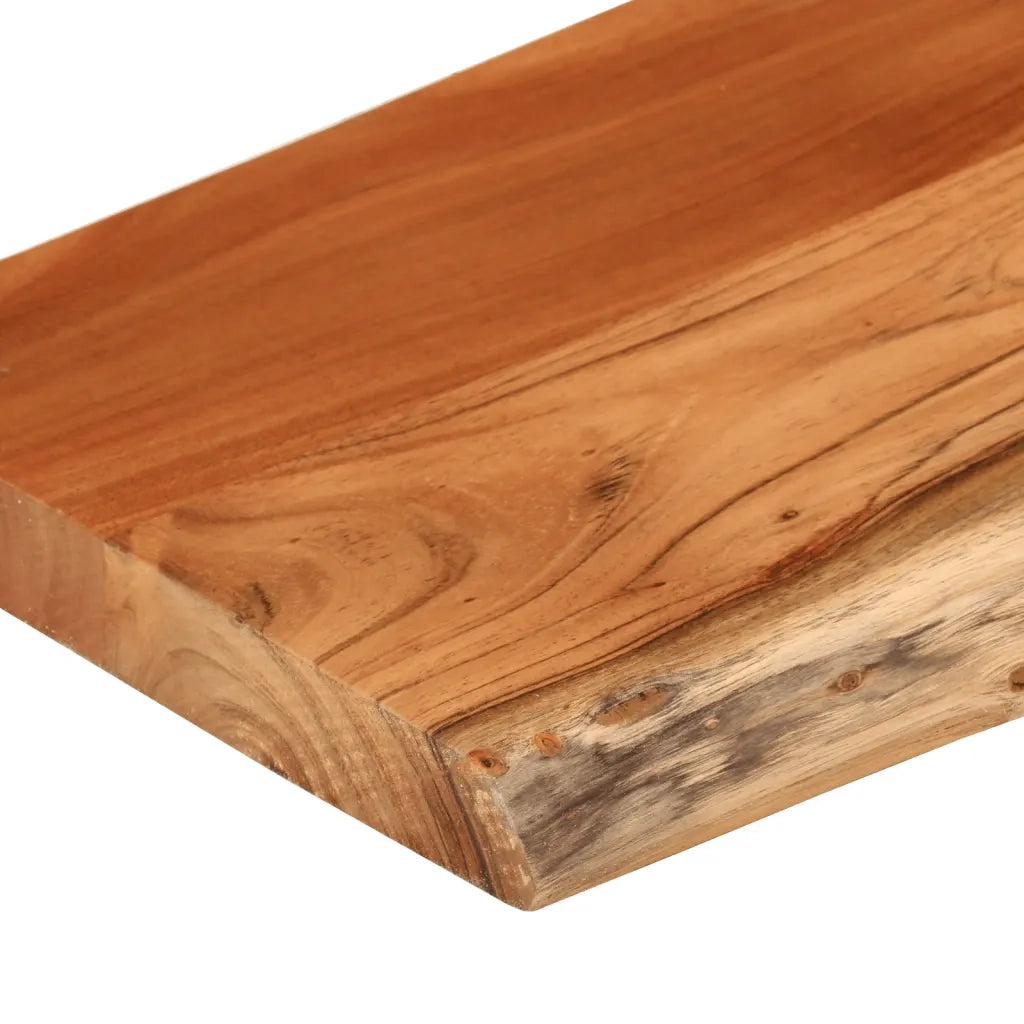 Mensola Muro 120x30x3,8cm Rettangolare Legno Acacia Bordi Vivi 370290
