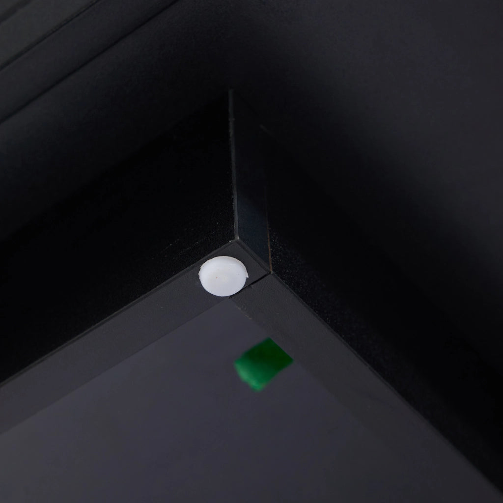 TAVOLO DA CAFFÈ LED 100x50x42 cm in acrilico nero con 2 cassetti