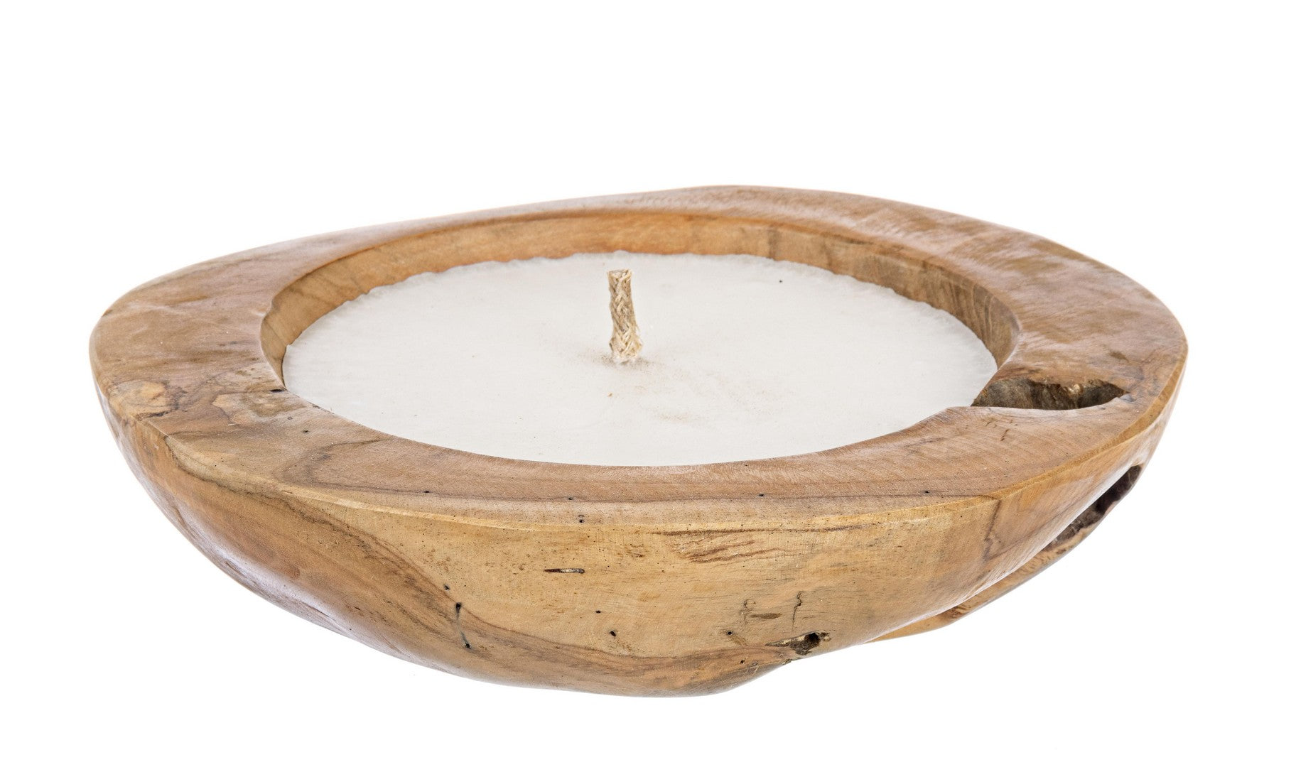 Candela  Ø30x8 cm in Legno Akabe Natural