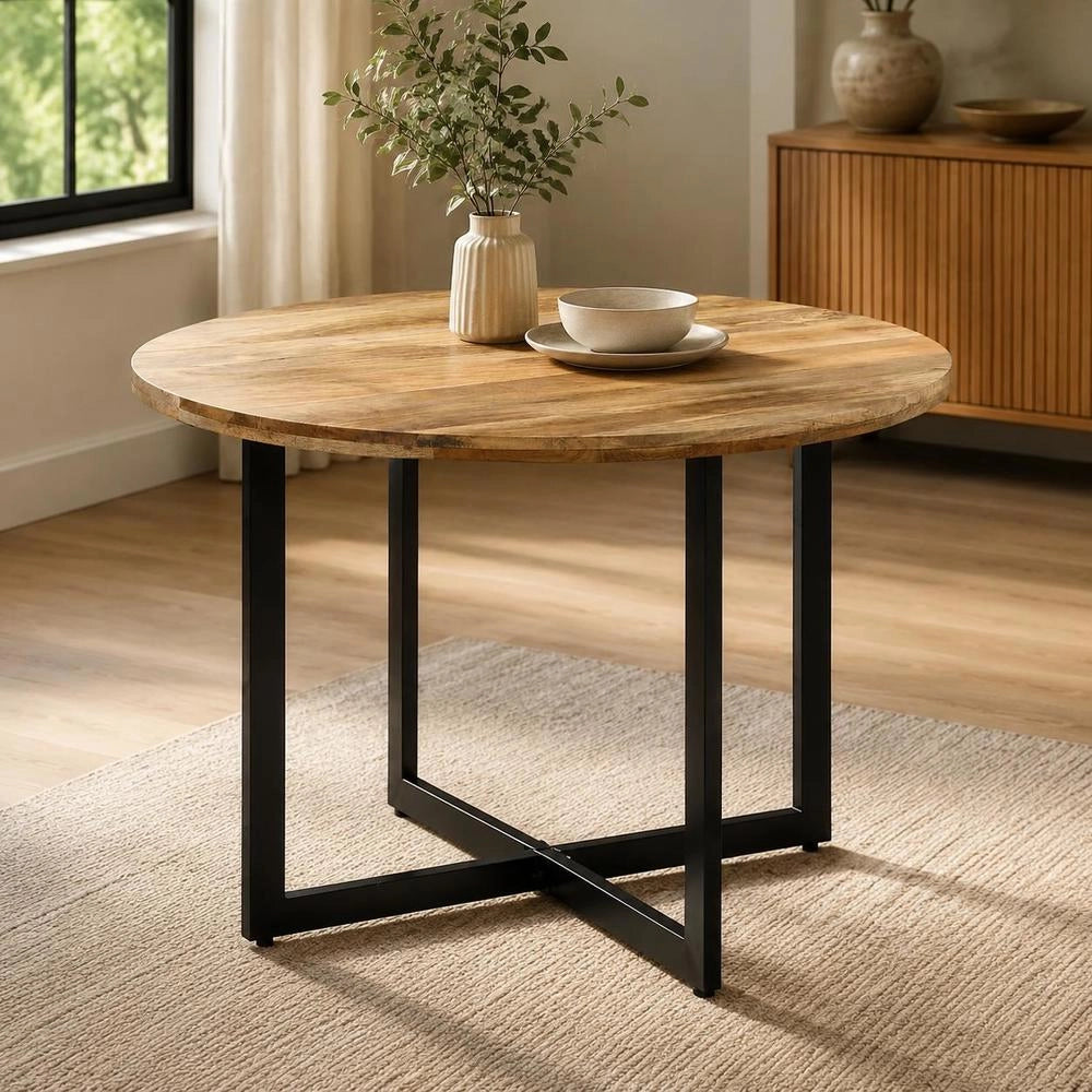 Dining Table 110x75 Cm Solid Mango Wood