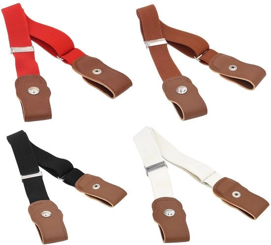 Cintura per bambini - Adattabile - Comoda e pratica - Unico modello - Cinturone elastico senza chiusura - Adatto per bambini - Marrone