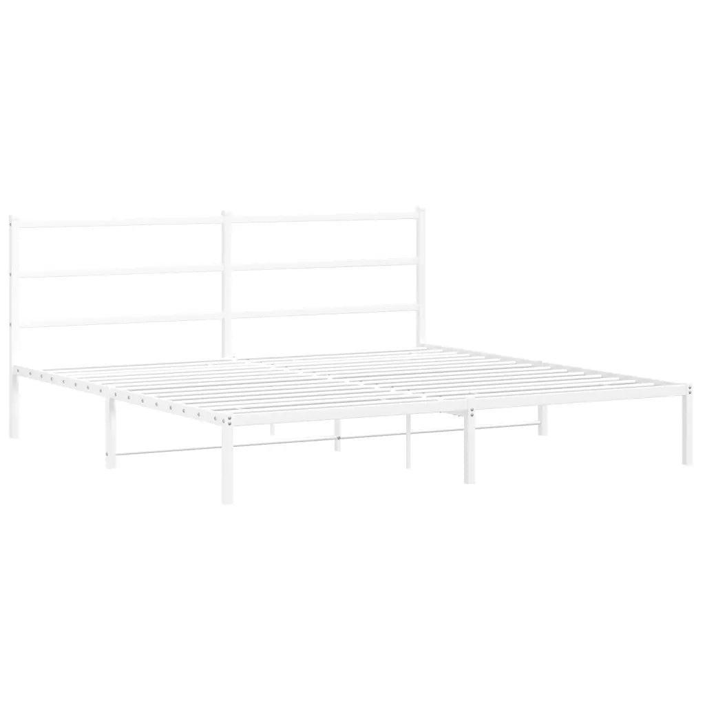 Giroletto con Testiera Metallo Bianco 180x200 cmcod mxl 134519
