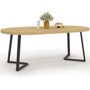 IDMarket - SELMA tavolo da pranzo rotondo allungabile 4-10 persone legno e nero 110-200 cm