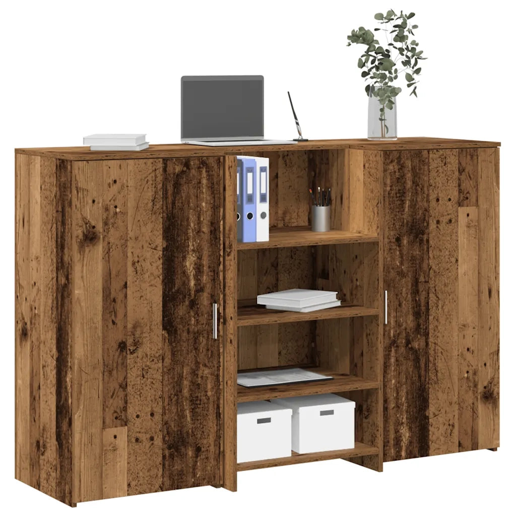 Banco Reception | Scrivania | Tavolo da Ufficio Legno Antico 155x50x103,5 cm Legno Multistrato