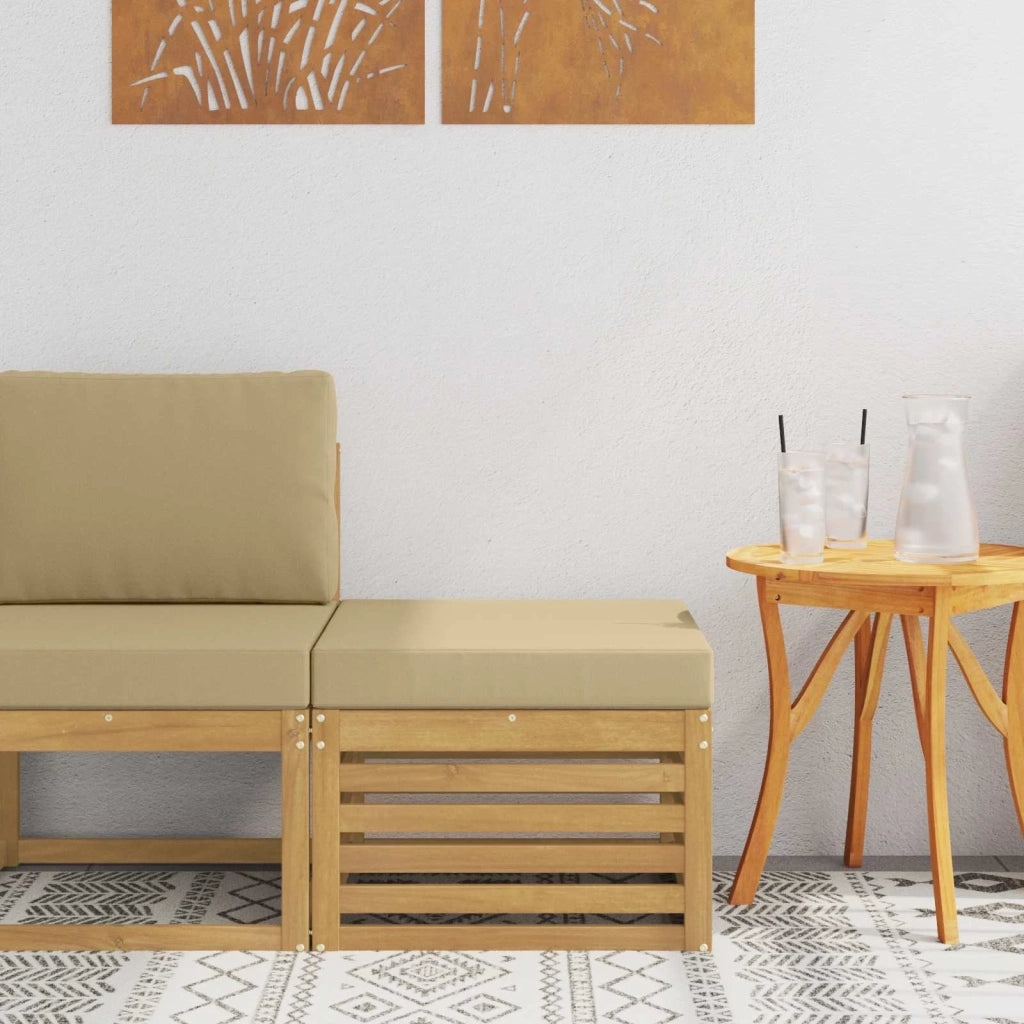 Poggiapiedi da Esterno Legno di Acacia Massello Bianco CFW7764234