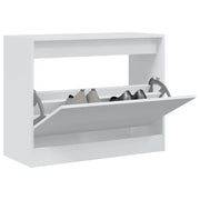 Scarpiera-Scaffale per scarpe Bianca 80x34x63 cm in Legno Multistrato