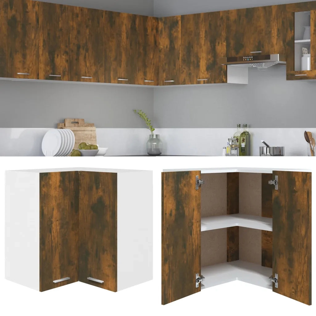 Mobile Pensile Angolo “Lyon” Rovere Fumo 57x57x60 cm 815597