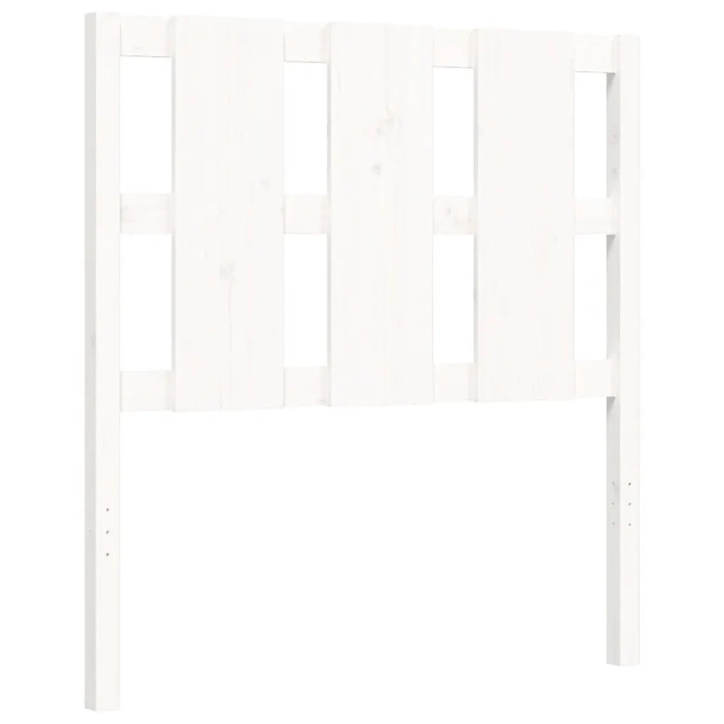 Letto senza Materasso-Struttura Letto Bianco 90x190 cm in Legno Massello Pino 978581