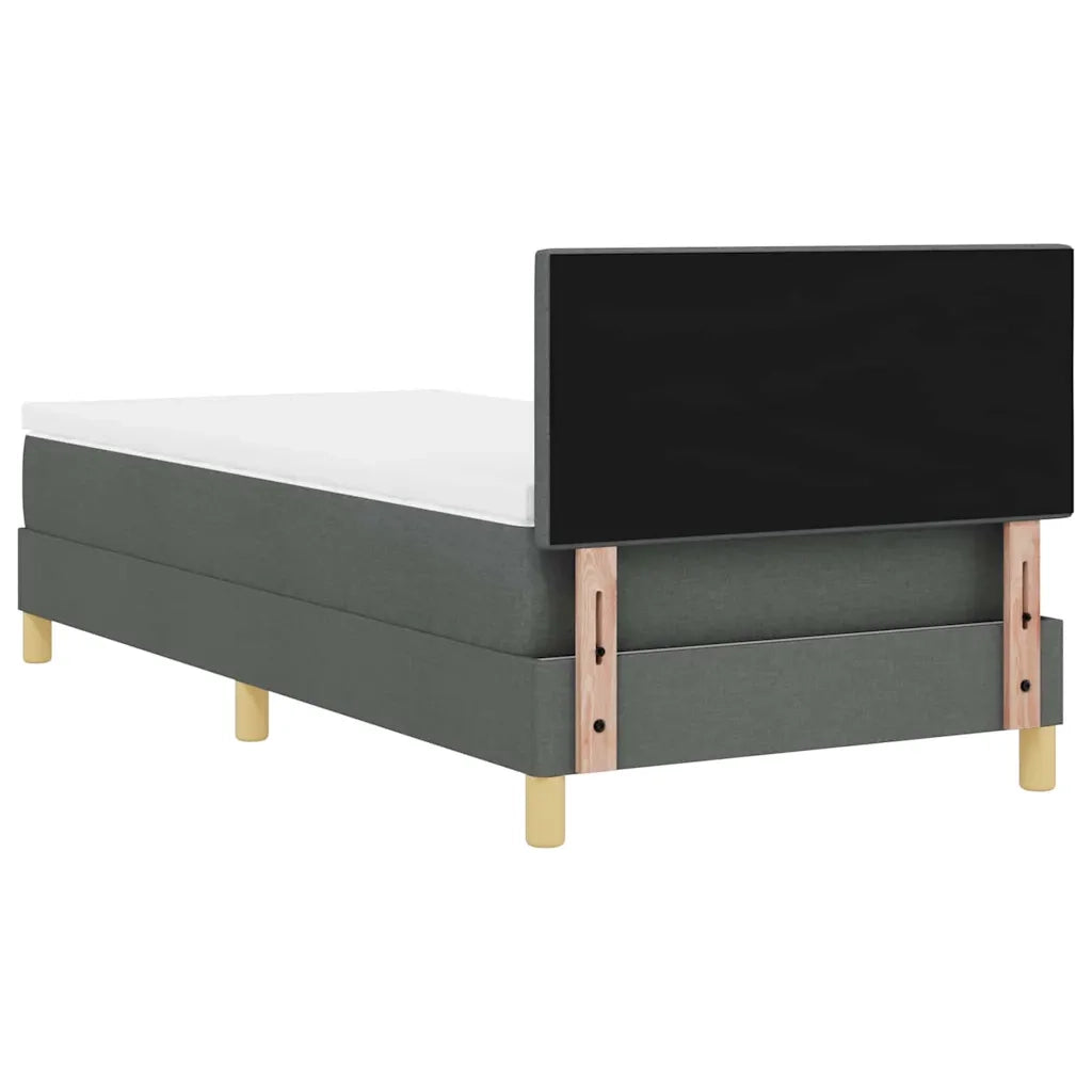 Letto a Sorgente LED Grigio scuro 100 x 200 cm Tessuto 3342416