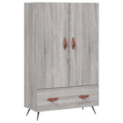 Buffet credenza cassettiera armadio mobile contenitore organizer cucina soggiorno salotto rovere Sonoma alto 69,5 x 31 x 115 cm legno ingegnerizzato grigio 02_0035400