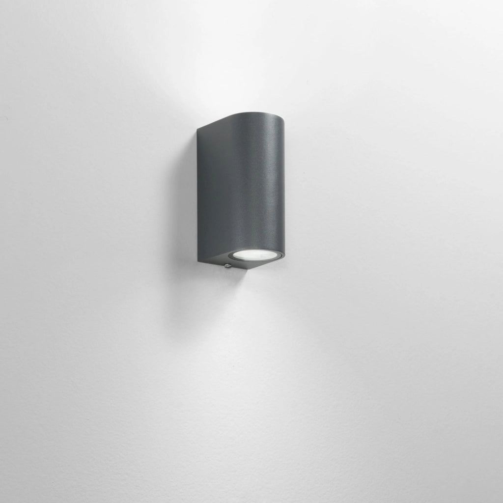 APPLIQUE BIEMISSIONE ONE ANTRACITE 2 LUCI ATTACCO GU10 IP54 6,7X9,3X13CM