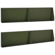 Muro di contenimento 4 pz 100 x 12 x 50 cm Acciaio Verde Oliva 3449047