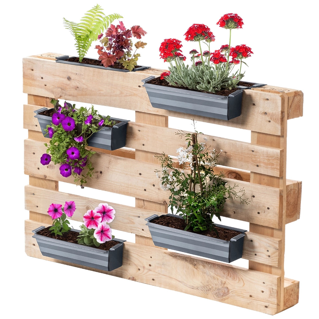 Vaso da fiori KADAX Vasi da fiori per Europallets Box 40 cm Vaso da fiori 10 pezzi