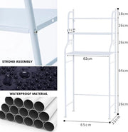 Sistema di stoccaggio per lavatrice con 3 livelli - Organizzatore acqua-tight con gambe regolabili in altezza