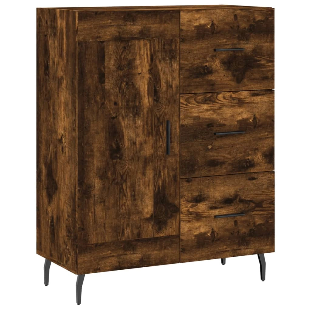 Buffet credenza cassettiera armadio mobile contenitore organizer cucina soggiorno salotto alto 69,5 x 34 x 180 cm legno ingegnerizzato marrone 02_0033505