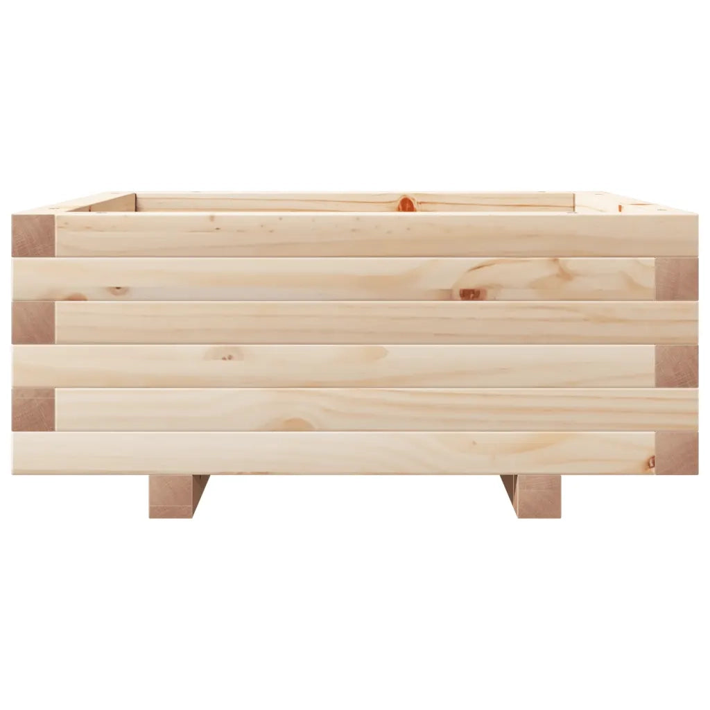 Fioriera da Giardino 60x60x26,5 cm in Legno Massello di Pino 847298