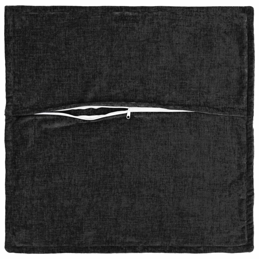 Federa 6 pz HOUTEN Antracite 80 x 80 cm Tessuto Chenille 921676