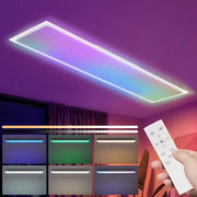 ZMH Lampada da soffitto plafoniera LED dimmerabile pannello lungo RGB per soggiorno cucina festa