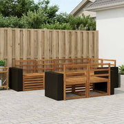 Set di divani da esterno 7 pz Naturale Poliestere 3384480