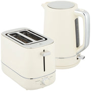 Set composto da bollitore da 1,7 litri e tostapane con 6 livelli di doratura, beige