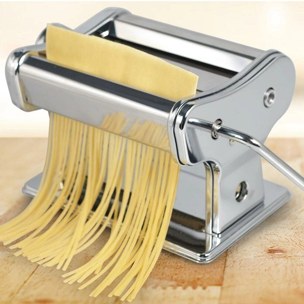 Macchina Pasta Fresca Manuale Cucina Stendi Impasto Acciaio Inox Rullo 150mm