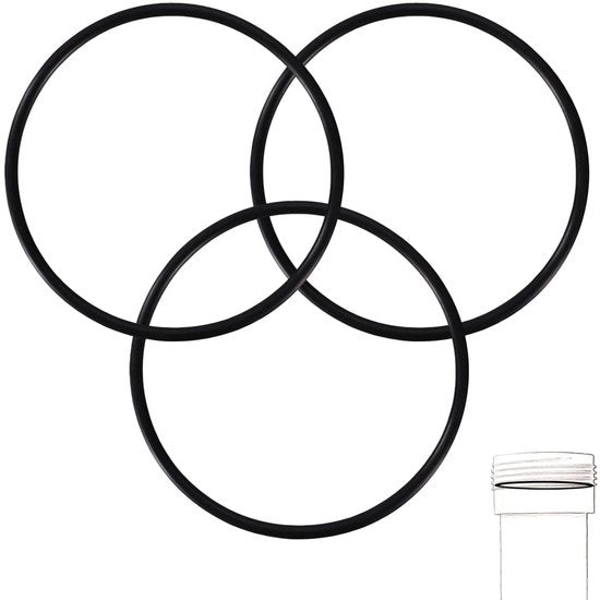3 Set di O-Ring di Sostituzione per Filtri d'Acqua - 8,9 cm O-Ring in Gomma