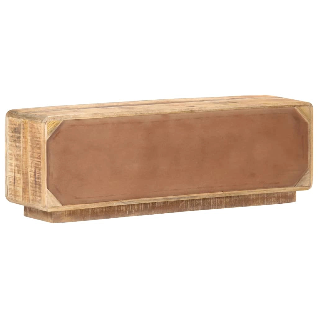 Mobile TV multimediale scaffale per televisione televisione buffet sala da pranzo soggiorno camera da letto 120 x 30 x 40 cm legno di mango grezzo marrone 02_0025820