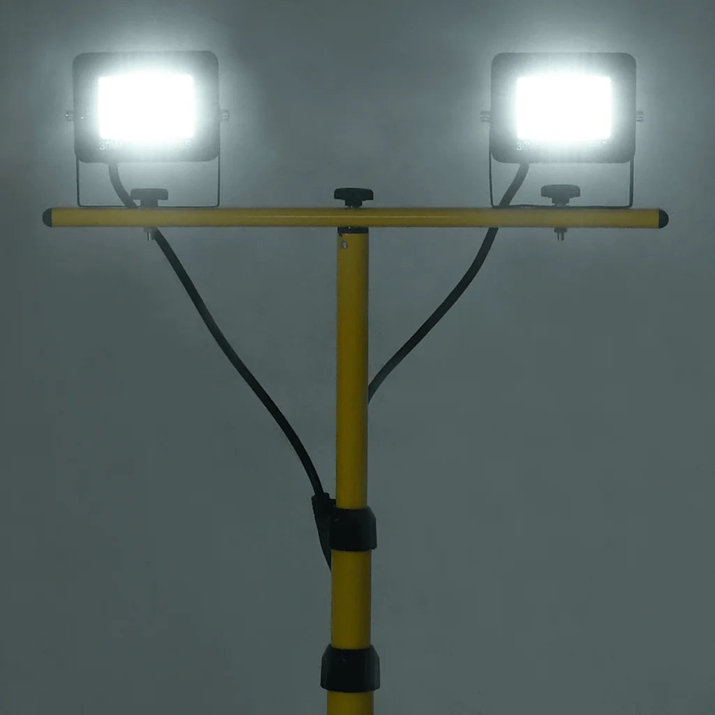 Faretto a LED con Treppiede 2x30 W Bianco Freddo CFW3500302