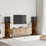 Supporti Altoparlanti 2 pz Rovere 30x30x95 cm Legno Multistrato 852676