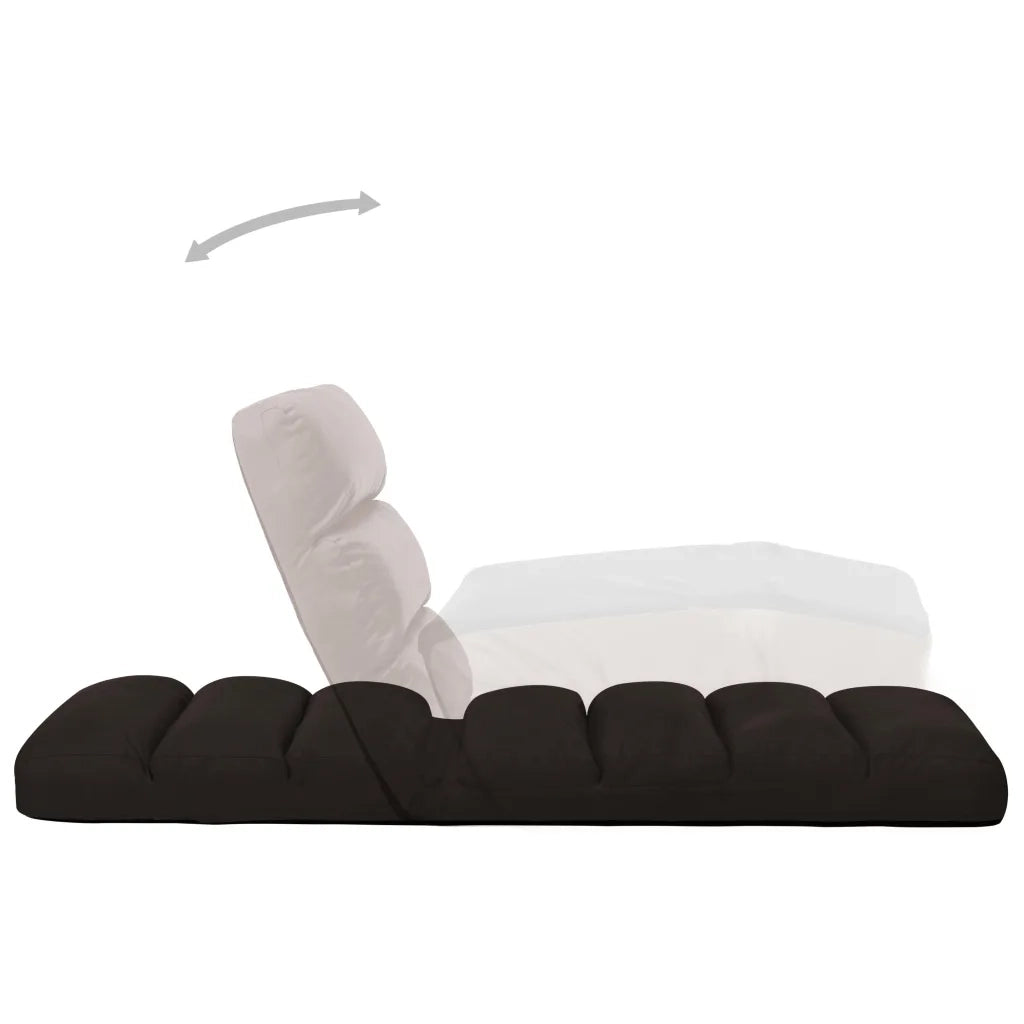 Sedia a Sdraio da Terra Pieghevole Marrone in Similpelle 325247