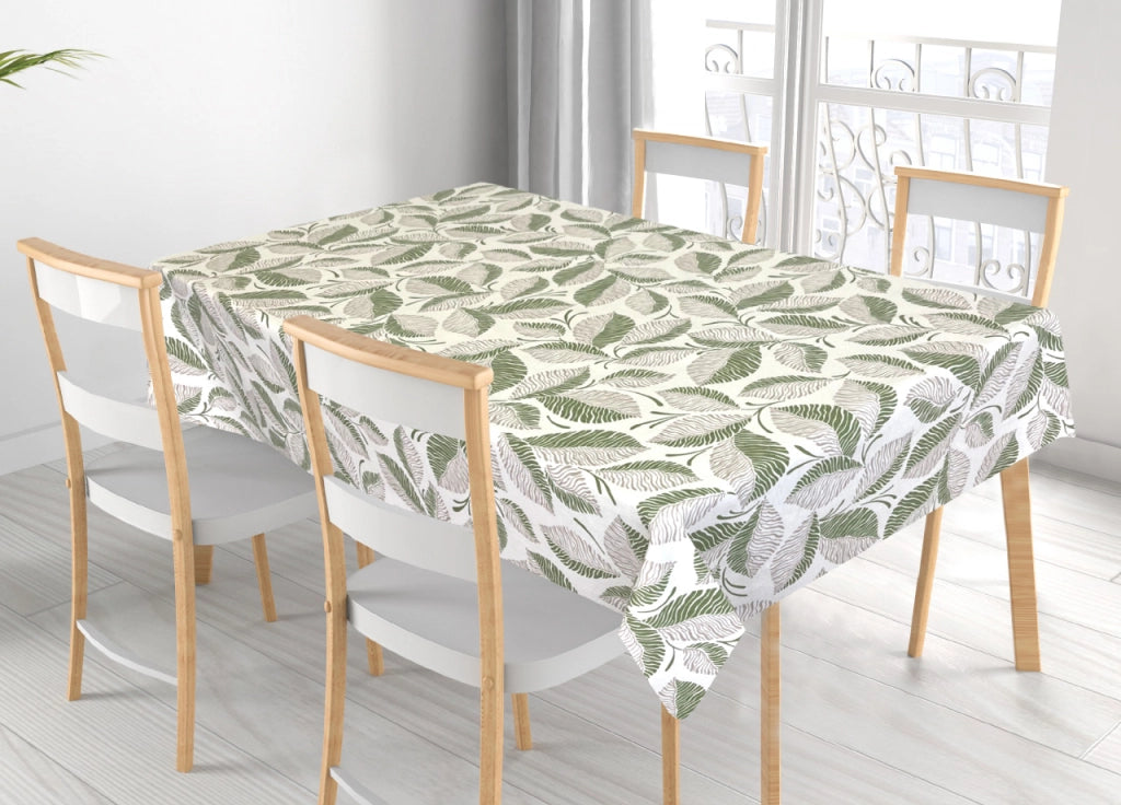 Tovaglia Per Salotto Cucina Tavolo 100% Cotone Made In Italy Jungle RP - 140x240 - Verde