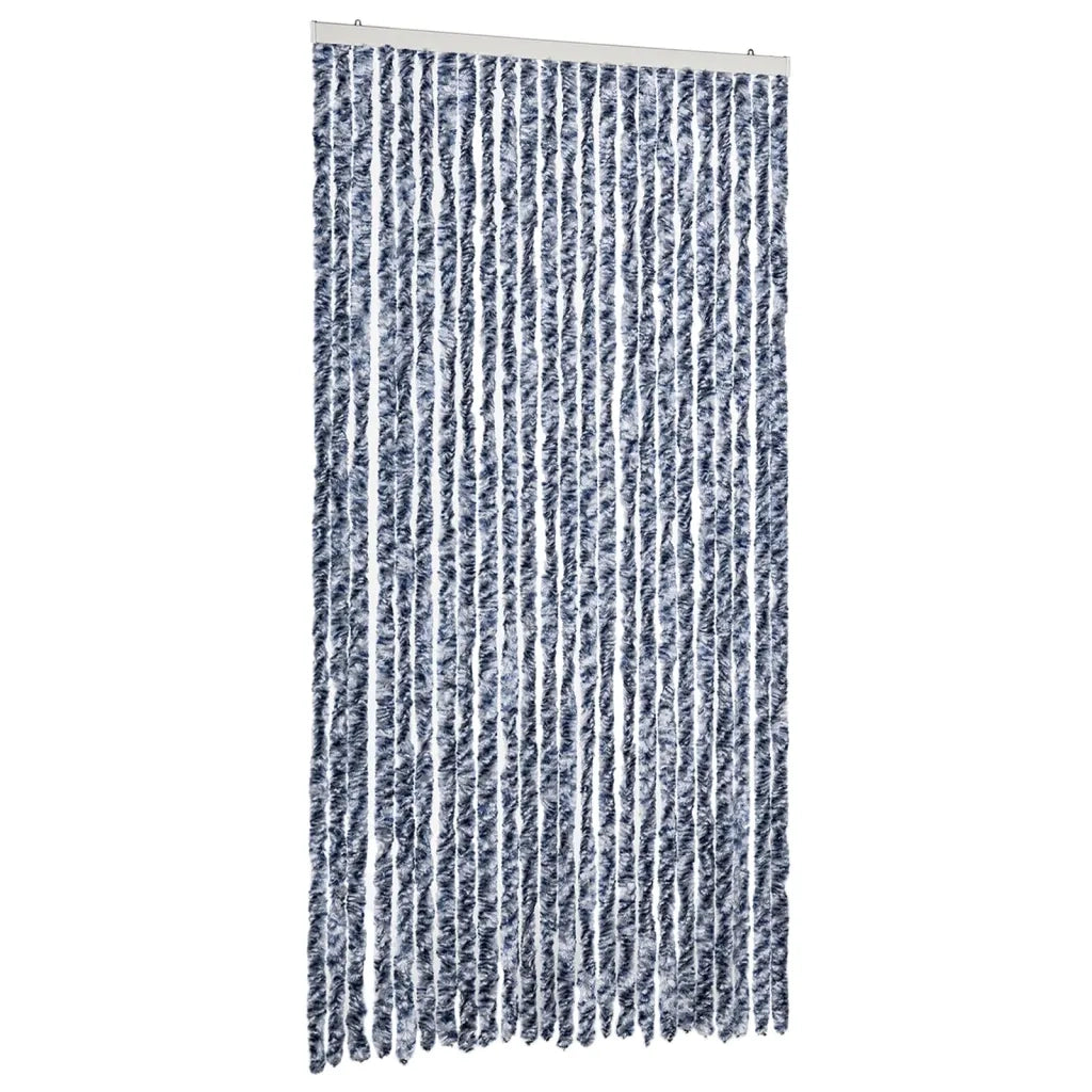 Tenda Antimosche-Zanzariera Blu e Bianca 100x230 cm in Ciniglia