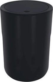 Emme di 5 litri - Design Cocco con anello extra - Nero, per sacchi di spazzatura - Diametro x Altezza: 19 x 26 cm