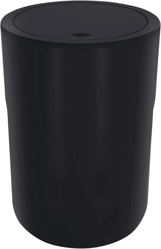 Emme di 5 litri - Design Cocco con anello extra - Nero, per sacchi di spazzatura - Diametro x Altezza: 19 x 26 cm