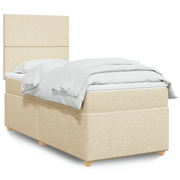 Giroletto a Molle con Materasso Crema 90x190 cm in Tessuto 3293433