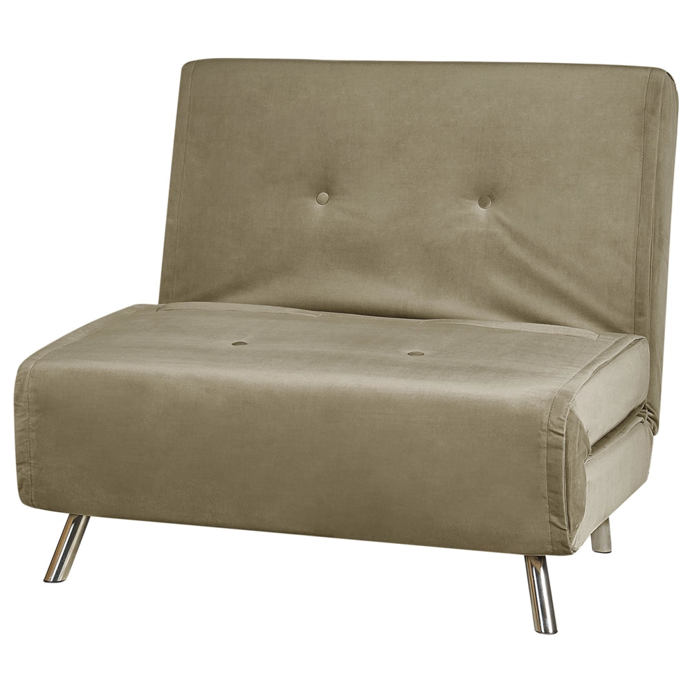 Divano letto di colore verde oliva tessuto imbottito poltrona letto singolo pieghevole soggiorno