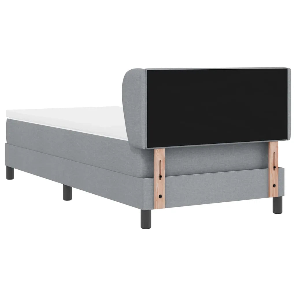 Letto a molle con testiera Grigio chiaro 80 x 200 cm Tessuto 3339989