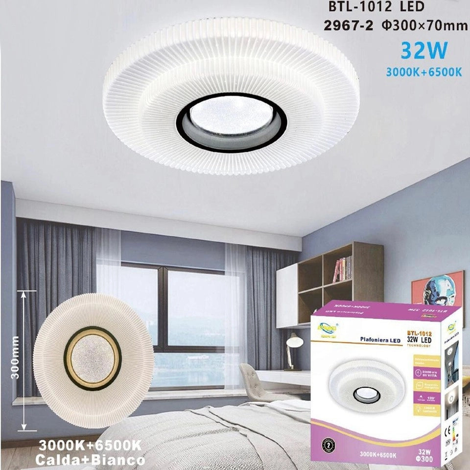 PLAFONIERA LED SOFFITTO 32W LUCE DIMMERABILE 3000K 6000K CIELO STELLATO BTL-1012