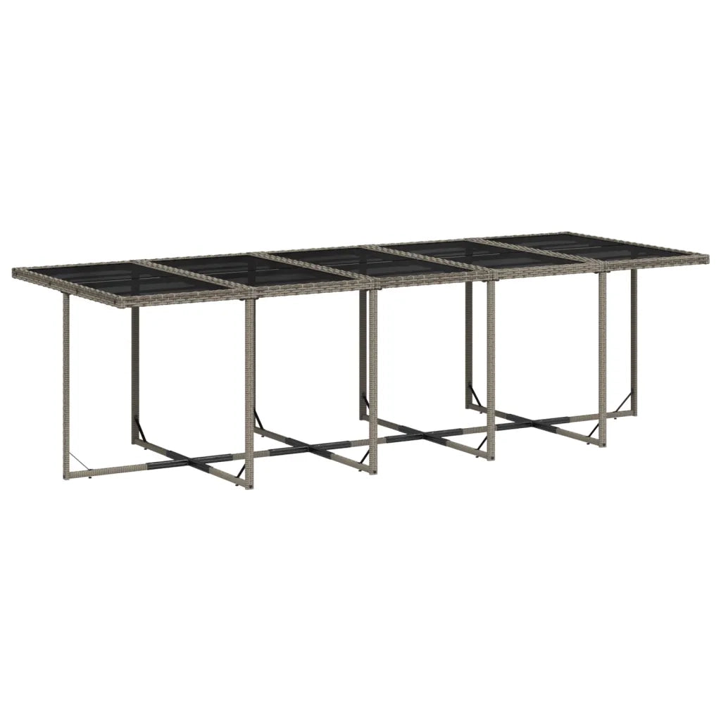 Set da pranzo da giardino da 15 pz con Cuscini in Polyrattan Grigio 3278124