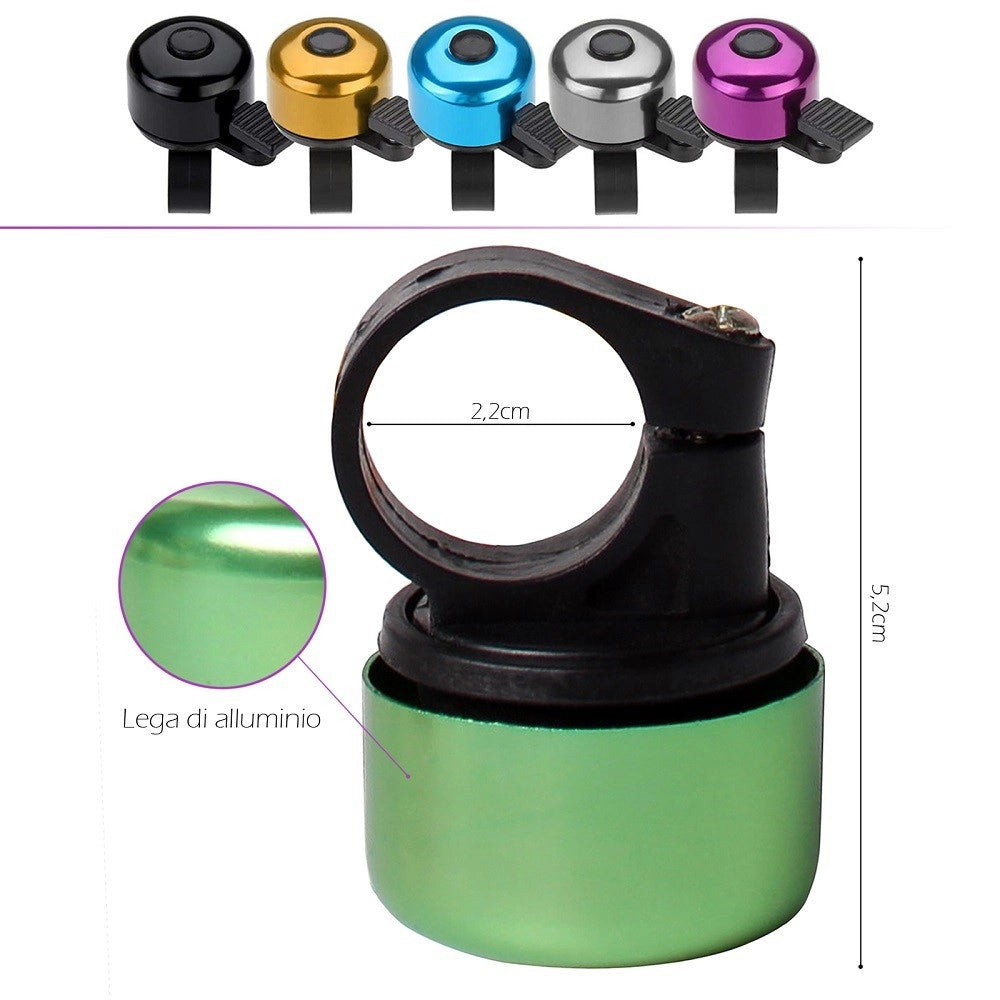Trade Shop - Campanello A Percussione In Lega Di Alluminio Attacco Universale Bici Xc-1632 -