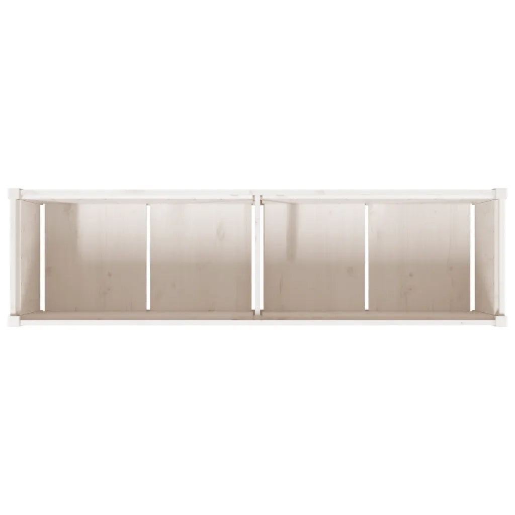 Fioriera da Giardino Bianca 180x50x50 cm Legno Massello di Pino 837505