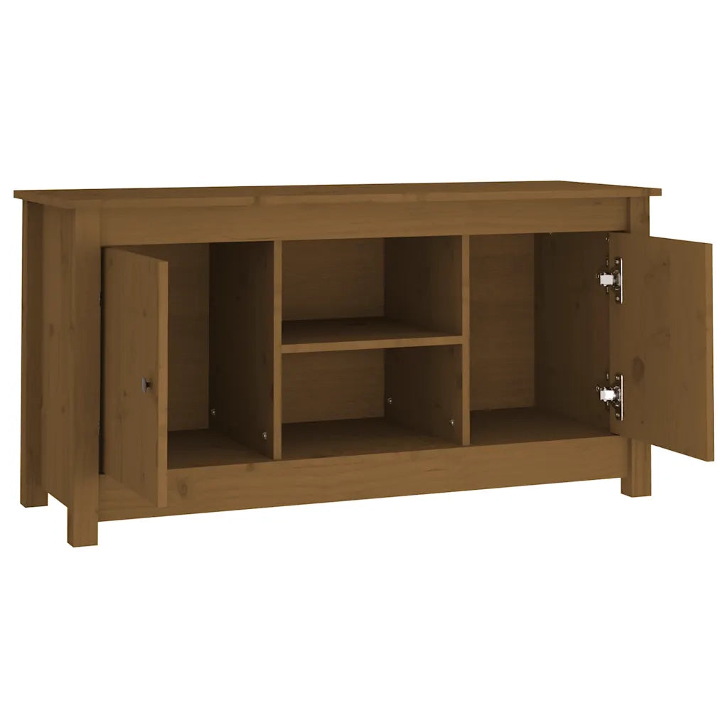 Mobile Porta TV Miele 103x36,5x52 cm in Legno Massello di Pino cod mxl 26228