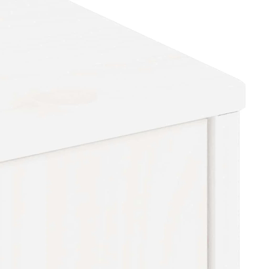 Mobile porta TV con cassetto funzionale e spazio di archiviazione 79 x 24 x 40 cm legno massello bianco 02_0058053