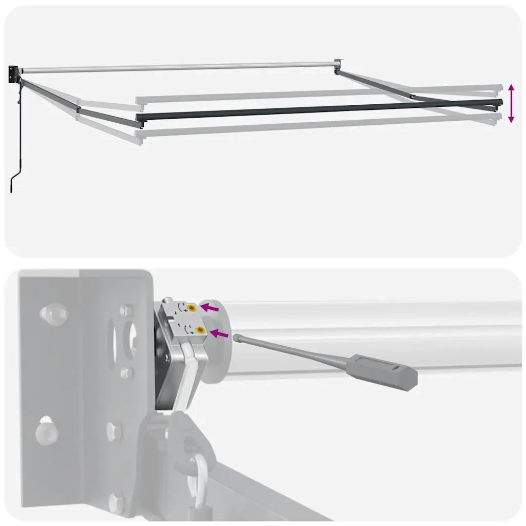 Tenda da Sole Retrattile Automatica Bordò 300x250 cm 3215308