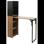BANCO BAR GRANCRU  122(30)X44X170CM, MARRONE SCURO E NERO