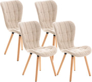 Set di 4 sedie Elda tessuto naturale 2