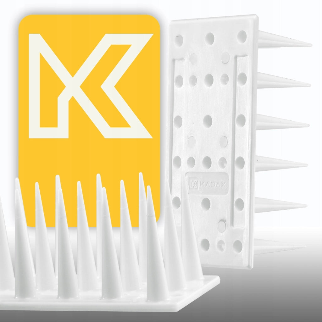 Punte anti-piccioni KADAX, 51 cm, in plastica densa e resistente, confezione da 12 pezzi.